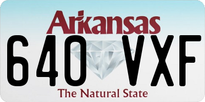 AR license plate 640VXF