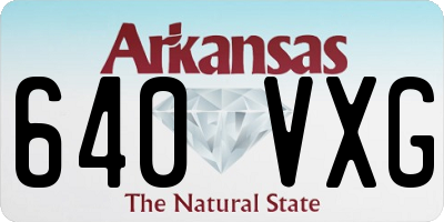 AR license plate 640VXG
