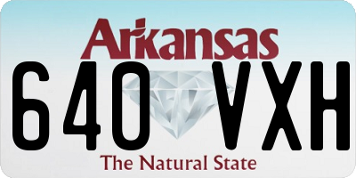 AR license plate 640VXH