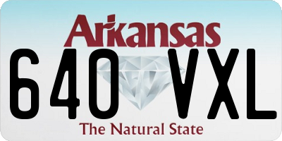 AR license plate 640VXL
