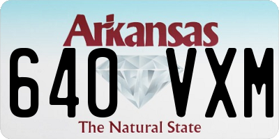 AR license plate 640VXM