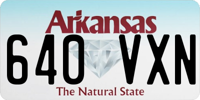 AR license plate 640VXN