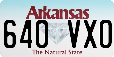 AR license plate 640VXO
