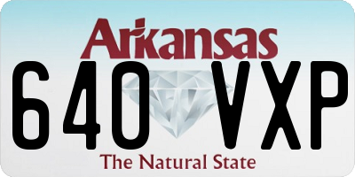 AR license plate 640VXP