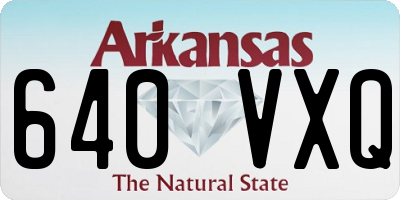 AR license plate 640VXQ