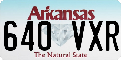 AR license plate 640VXR