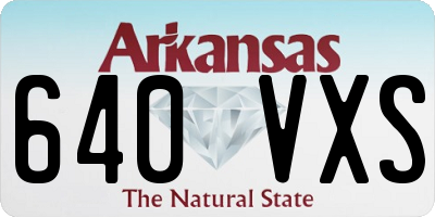 AR license plate 640VXS