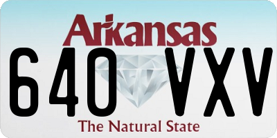 AR license plate 640VXV