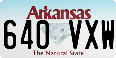 AR license plate 640VXW
