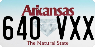 AR license plate 640VXX