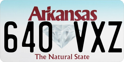 AR license plate 640VXZ