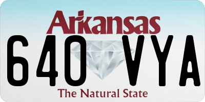 AR license plate 640VYA