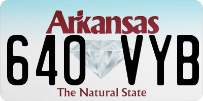 AR license plate 640VYB