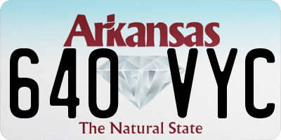 AR license plate 640VYC
