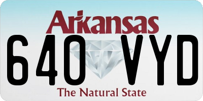 AR license plate 640VYD
