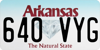 AR license plate 640VYG