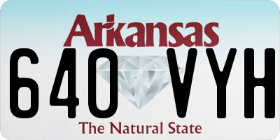AR license plate 640VYH