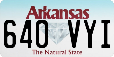 AR license plate 640VYI