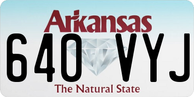 AR license plate 640VYJ