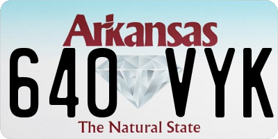 AR license plate 640VYK
