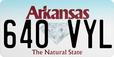 AR license plate 640VYL