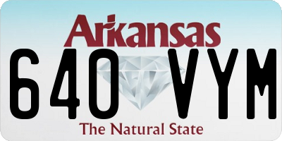 AR license plate 640VYM