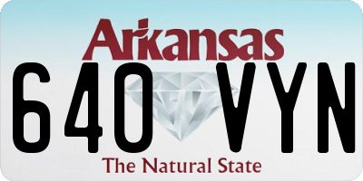 AR license plate 640VYN