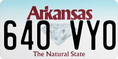AR license plate 640VYO