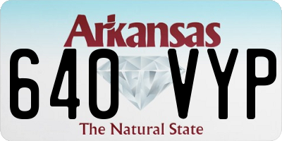 AR license plate 640VYP