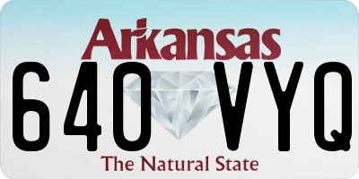 AR license plate 640VYQ