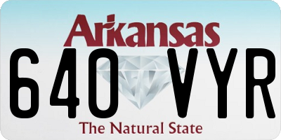 AR license plate 640VYR
