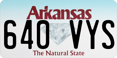 AR license plate 640VYS