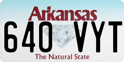 AR license plate 640VYT