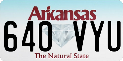 AR license plate 640VYU