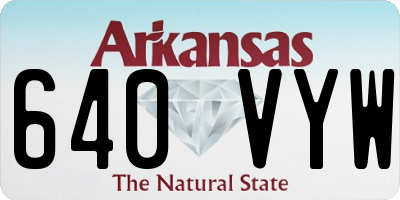 AR license plate 640VYW