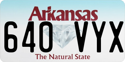 AR license plate 640VYX
