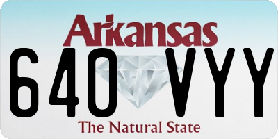 AR license plate 640VYY