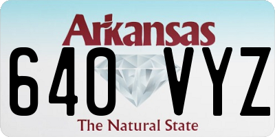 AR license plate 640VYZ
