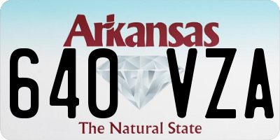 AR license plate 640VZA