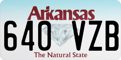 AR license plate 640VZB