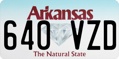 AR license plate 640VZD