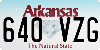 AR license plate 640VZG
