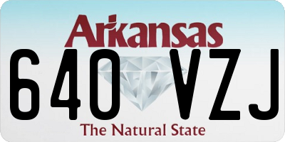 AR license plate 640VZJ