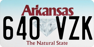 AR license plate 640VZK