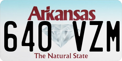 AR license plate 640VZM