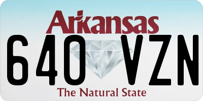 AR license plate 640VZN