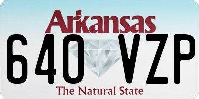 AR license plate 640VZP