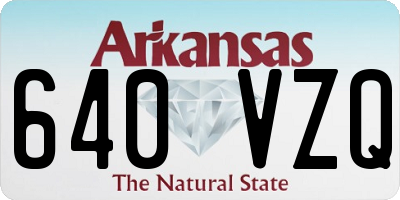 AR license plate 640VZQ