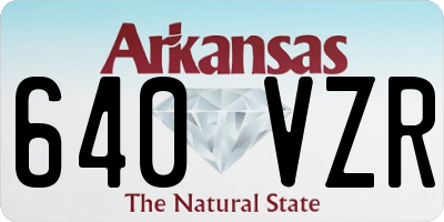 AR license plate 640VZR