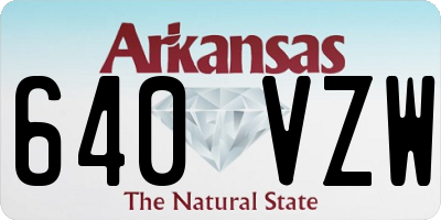AR license plate 640VZW